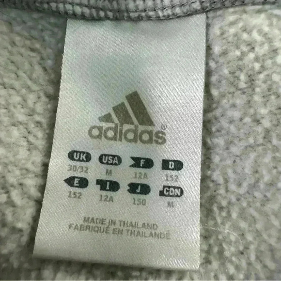 Adidas Hoodie Size Medium Skeleton Dragon 3 Stripes Gray - Picture 7 of 9